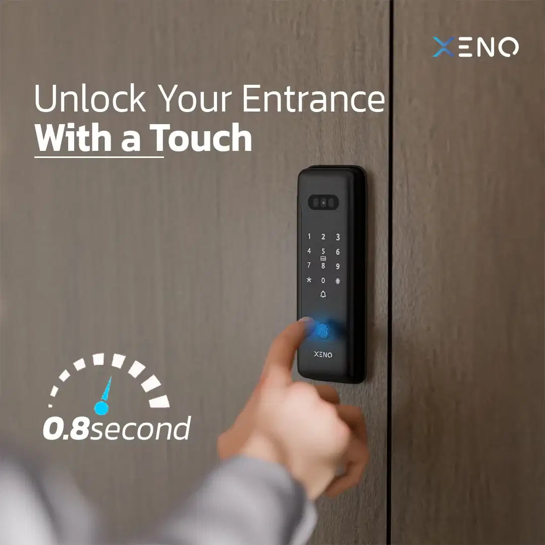 Fingerprint rim door lock system