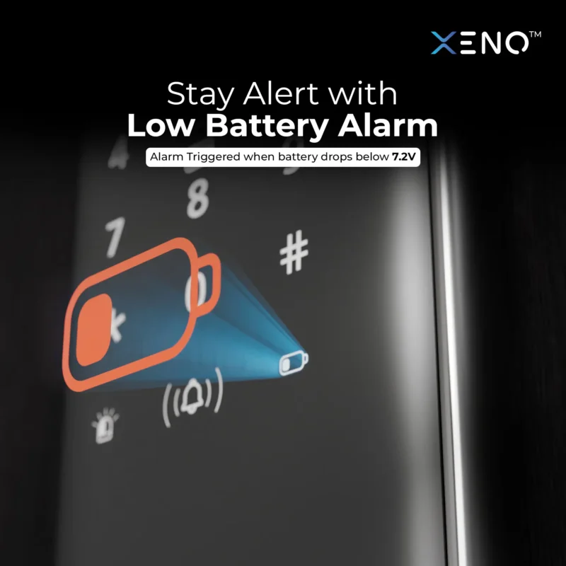Digital lock low battery alert
