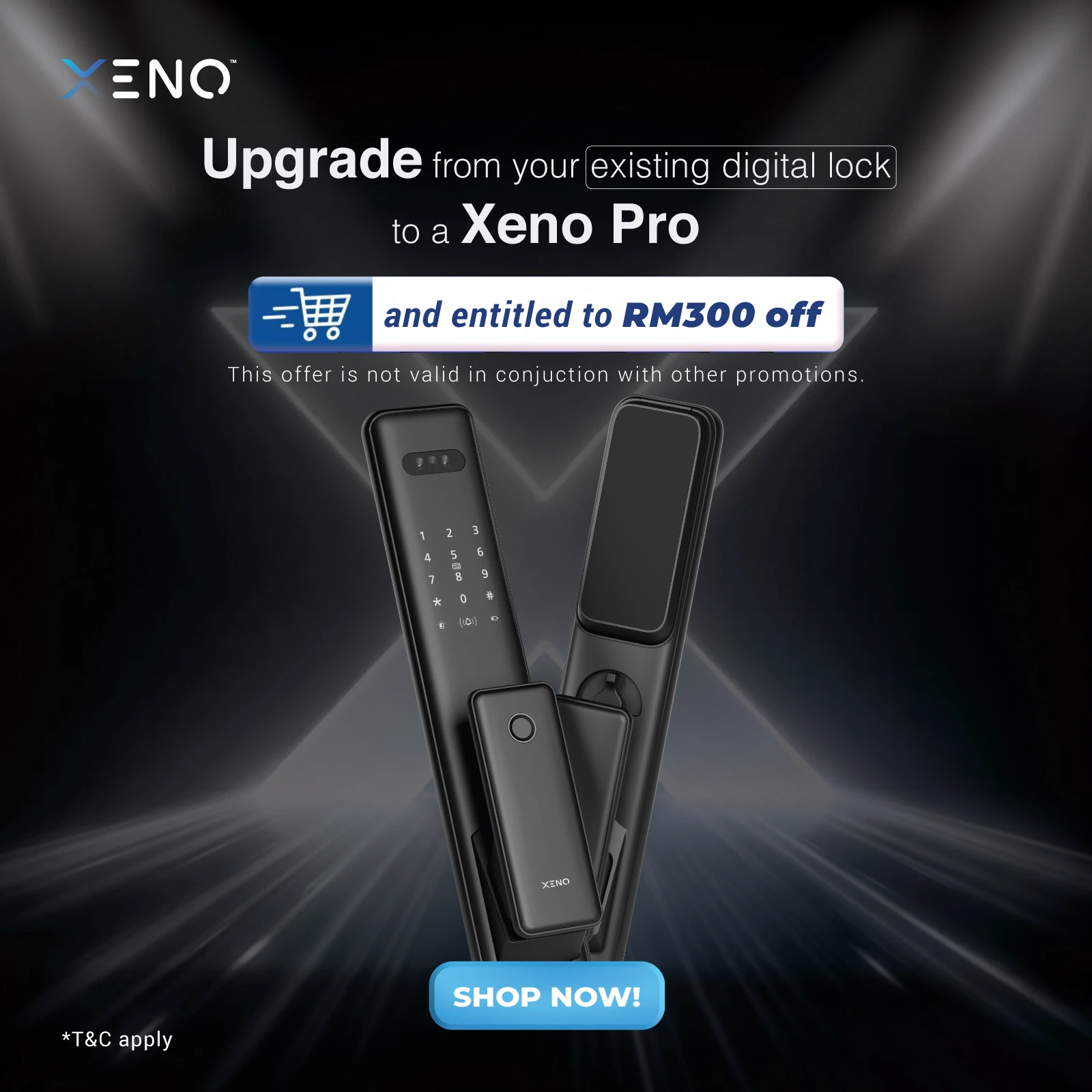 Buy Xeno Alexi Pro Digital Door Lock | Free Install in Johor Bahru 