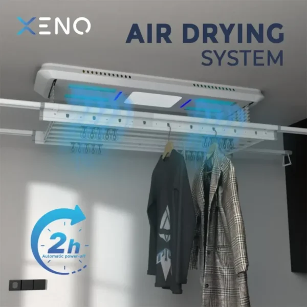 Xeno-Automatic-Laundry-Hanger-with-Air-Drying-Mode Electric laundry hanger with air drying