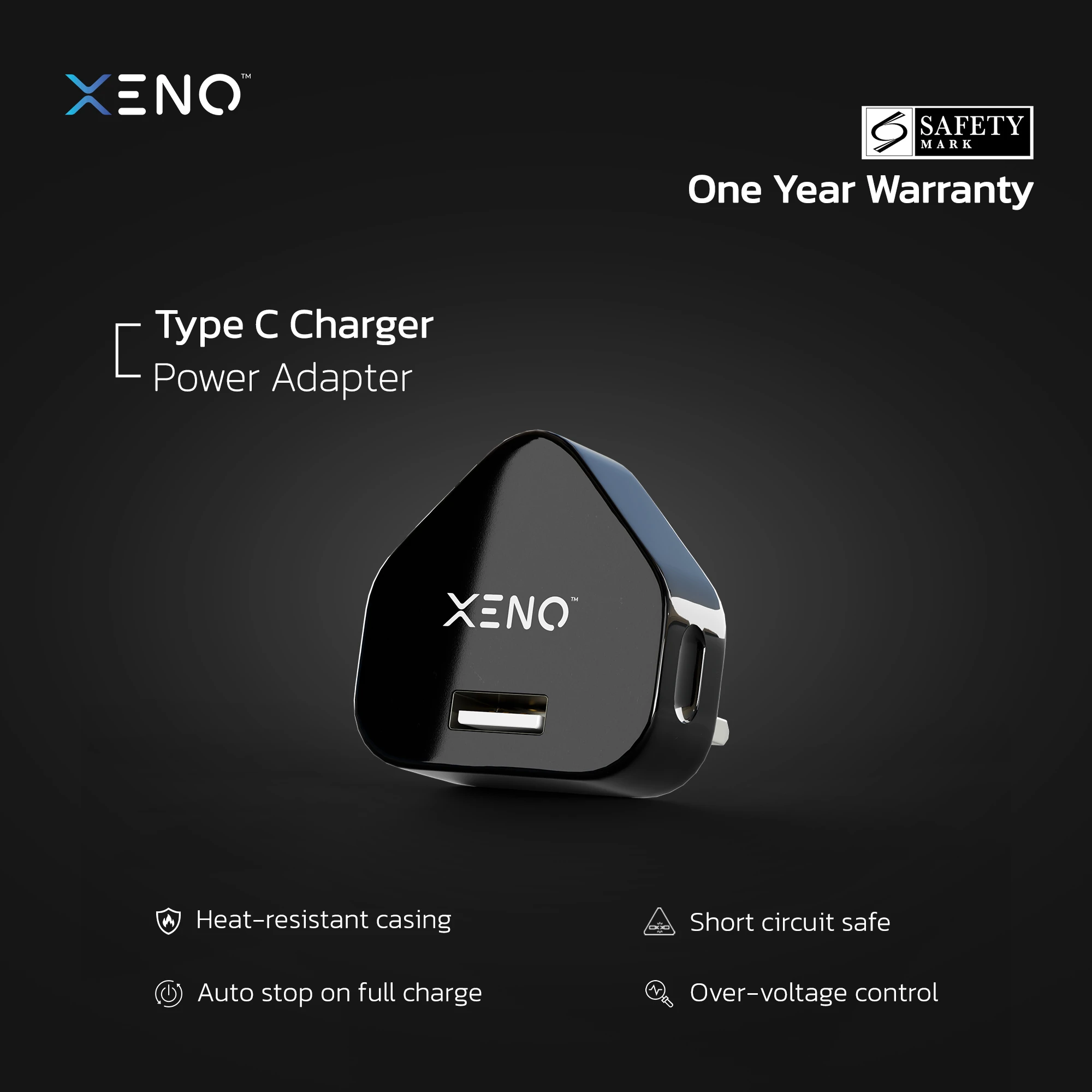 xeno-type-c-charger-uk-plug-front-features