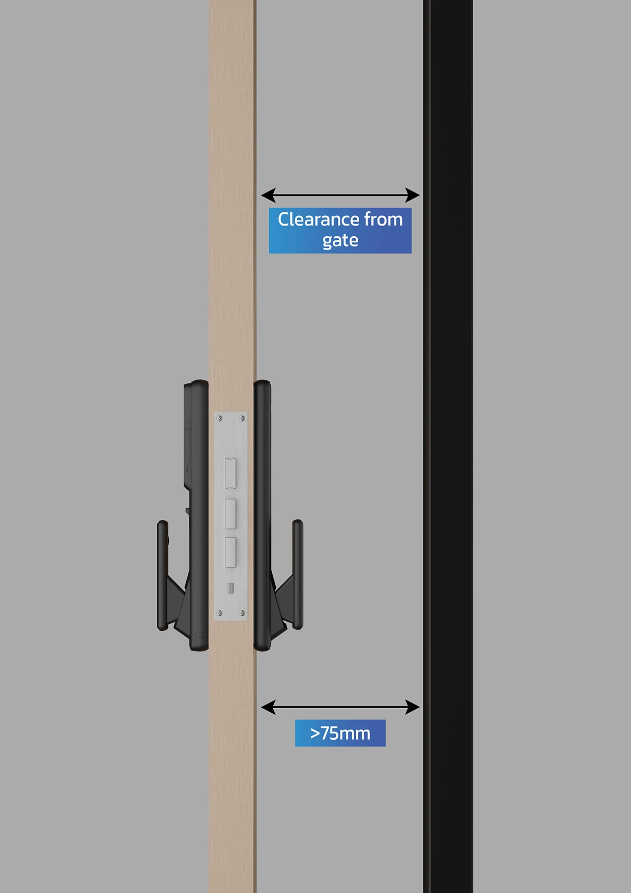 Alexi Pro Max Digital lock Gap between gate and door
